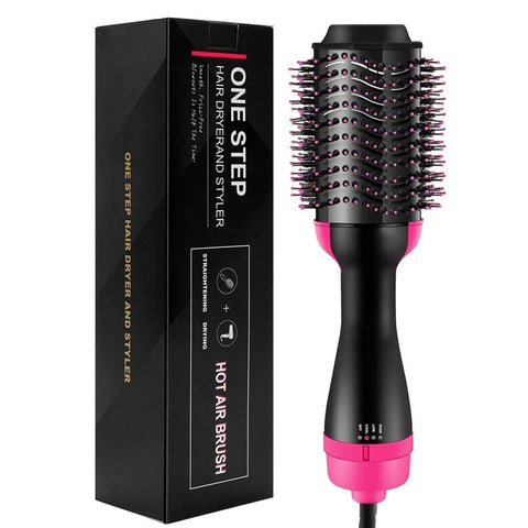 Hair Dryer Brush 3-in-1 Hot Air Brush Hair Styling Machine Brush for Women Fast Drying Styling Straightening Curling Hair Brush Set Suitable for All Hair Types